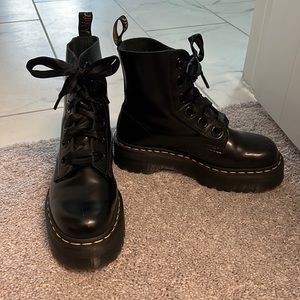 Doc Marten leather platform boots size 9